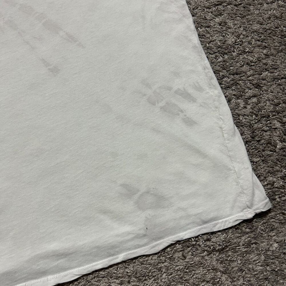 Vintage Thrashed Shirt Plain White Tee 90s y2k Minimalist Aesthetic OSFA Mens XL - Picture 12 of 14